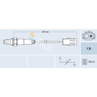 Sonde lambda FAE OEM 7700861016