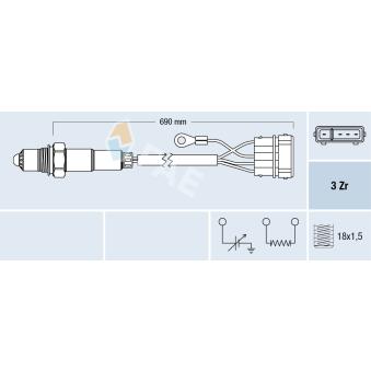 Sonde lambda FAE OEM 037906265E