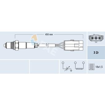 Sonde lambda FAE OEM 7700872878