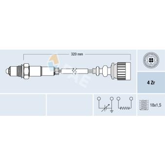 Sonde lambda FAE OEM 11781741092