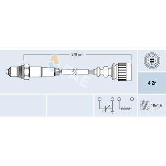 Sonde lambda FAE OEM 11781734393