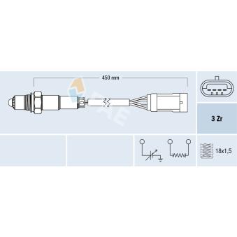 Sonde lambda FAE OEM 8200024503