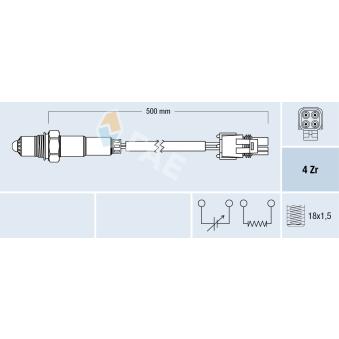 Sonde lambda FAE OEM 7700867408