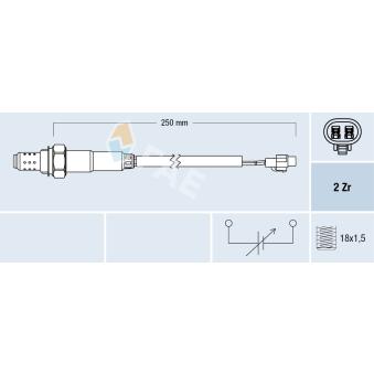 Sonde lambda FAE OEM 1821322H00