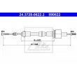 ATE 24.3728-0622.2 - Tirette à câble, commande d'embrayage