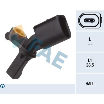Capteur, vitesse de roue arrière droit FAE OEM 6Q0927808B