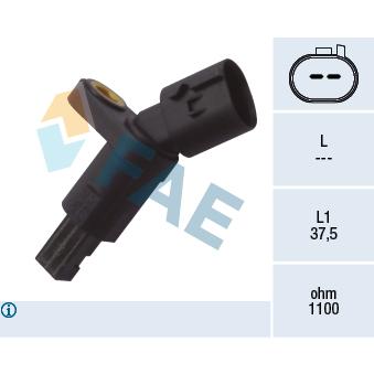 Capteur, vitesse de roue FAE OEM 1J0927807B
