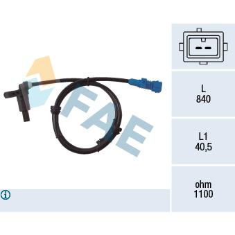 Capteur, vitesse de roue FAE OEM 454577