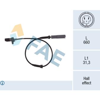Capteur, vitesse de roue FAE OEM ALS458
