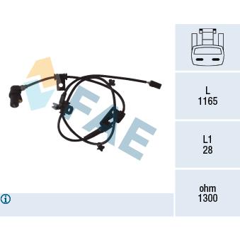Capteur, vitesse de roue avant droit FAE OEM 956702D150