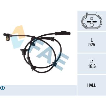 Capteur, vitesse de roue FAE OEM 4545E2 Capteur, vitesse de roue FAE OEM 4545E2