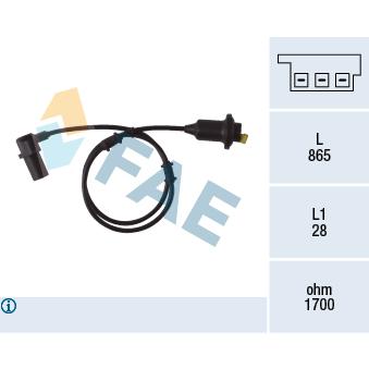 Capteur, vitesse de roue FAE OEM 1685400317