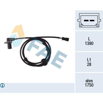 Capteur, vitesse de roue FAE OEM 8E0927807B