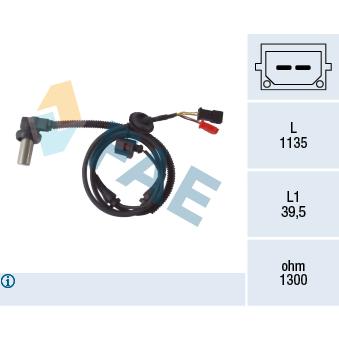 Capteur, vitesse de roue FAE OEM 4B0927803 Capteur, vitesse de roue FAE OEM 4B0927803