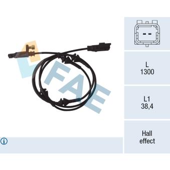 Capteur, vitesse de roue FAE OEM 4545G6