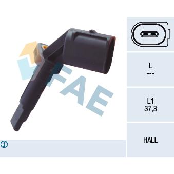 Capteur, vitesse de roue avant gauche FAE OEM 4E0927803F
