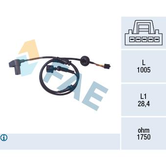 Capteur, vitesse de roue FAE OEM 8E0927803A