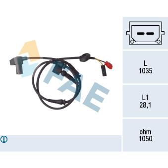 Capteur, vitesse de roue FAE OEM 4B0927803B
