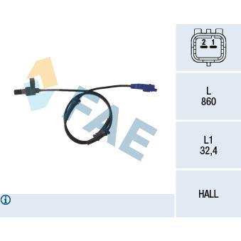 Capteur, vitesse de roue FAE OEM 4545A0