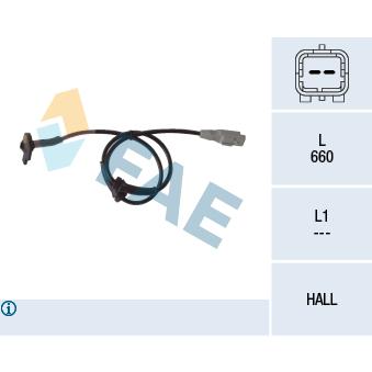 Capteur, vitesse de roue FAE OEM 4545E7