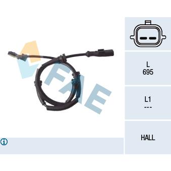 Capteur, vitesse de roue FAE OEM 4419127