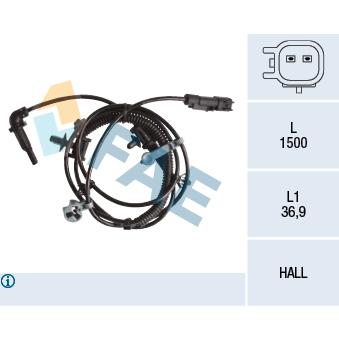 Capteur, vitesse de roue FAE OEM 23483151