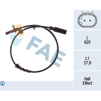 Capteur, vitesse de roue FAE OEM 55703974
