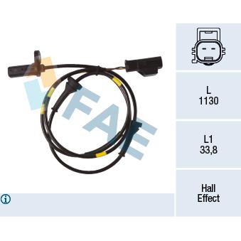 Capteur, vitesse de roue FAE OEM 30773740