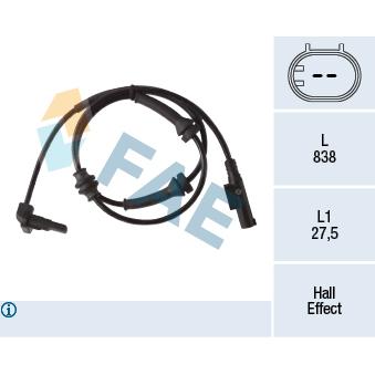 Capteur, vitesse de roue FAE OEM 51816797