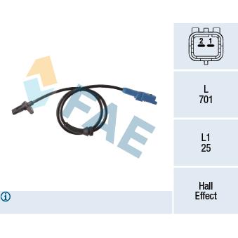 Capteur, vitesse de roue FAE OEM 4545K0