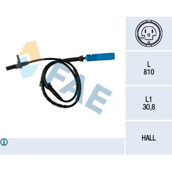 Capteur, vitesse de roue FAE OEM 34526771708