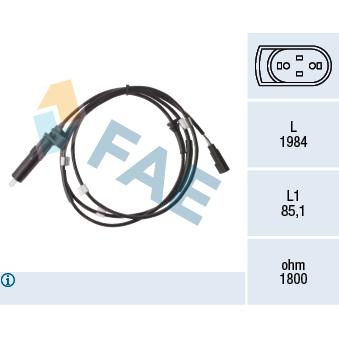 Capteur, vitesse de roue FAE OEM 4533633
