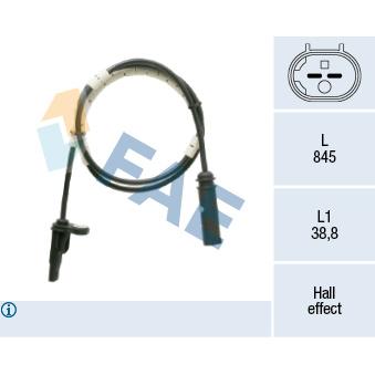 Capteur, vitesse de roue FAE OEM 34526791226