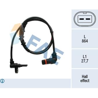 Capteur, vitesse de roue FAE OEM A6395401017
