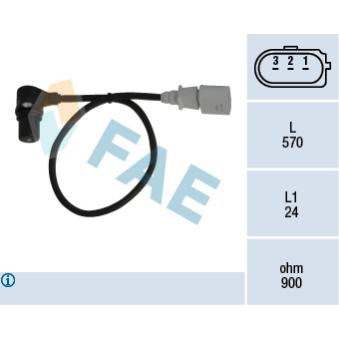 Capteur d'angle, vilebrequin FAE OEM 06A906433C