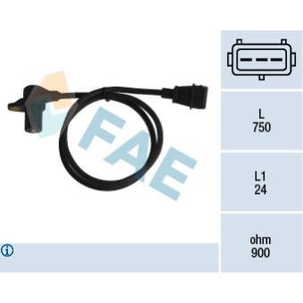 Capteur d'angle, vilebrequin FAE 79058