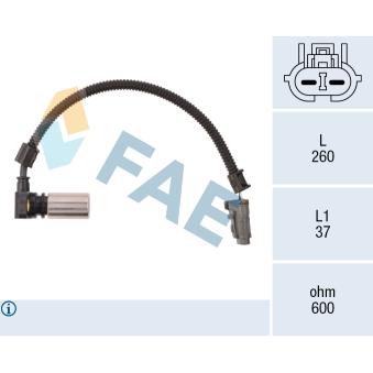 Palpeur de régime, gestion moteur FAE OEM 001927321