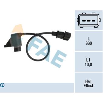 Capteur, position d'arbre à cames FAE OEM 90505794