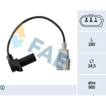 Capteur d'angle, vilebrequin FAE OEM 95560638120