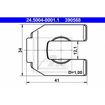 Support, flexible de frein ATE OEM 113611715A
