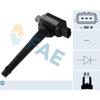 Bobine d'allumage FAE OEM 22448ED800