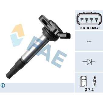 Bobine d'allumage FAE OEM 90919C2003