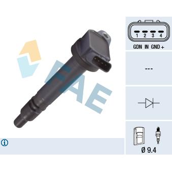 Bobine d'allumage FAE OEM 90919A2002