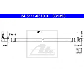 Flexible de frein ATE OEM 8200958352