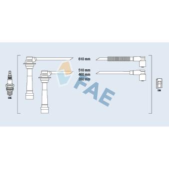 Kit de câbles d'allumage FAE OEM B6BF18140A