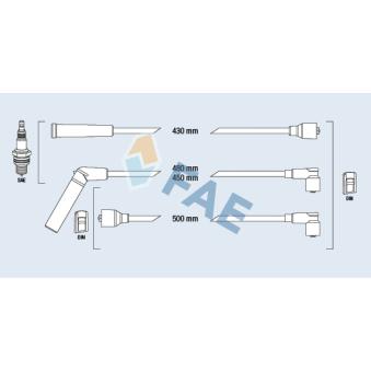 Kit de câbles d'allumage FAE OEM 96256433 Kit de câbles d'allumage FAE OEM 96256433