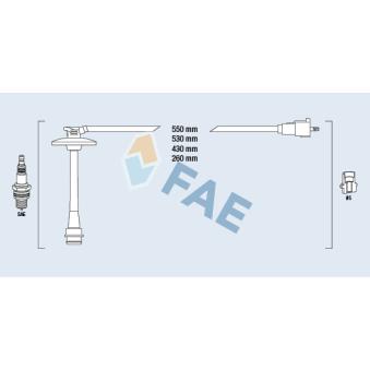 Kit de câbles d'allumage FAE OEM 9091922386 Kit de câbles d'allumage FAE OEM 9091922386
