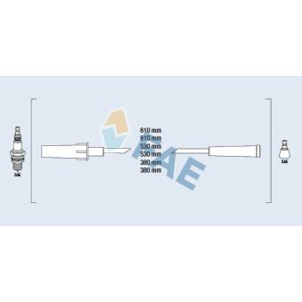 Kit de câbles d'allumage FAE OEM 5019593AA