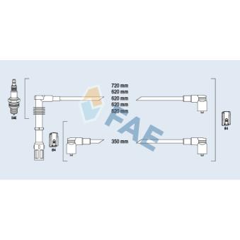 Kit de câbles d'allumage FAE 85680