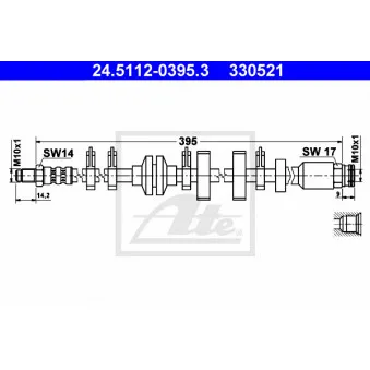 ATE 24.5112-0395.3 - Flexible de frein